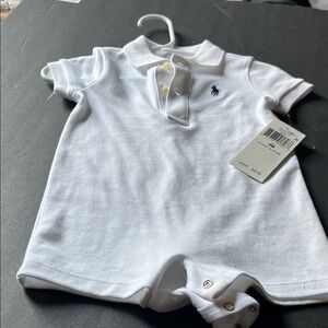 Ralph Lauren White Baby Polo Romper Mom on a budget